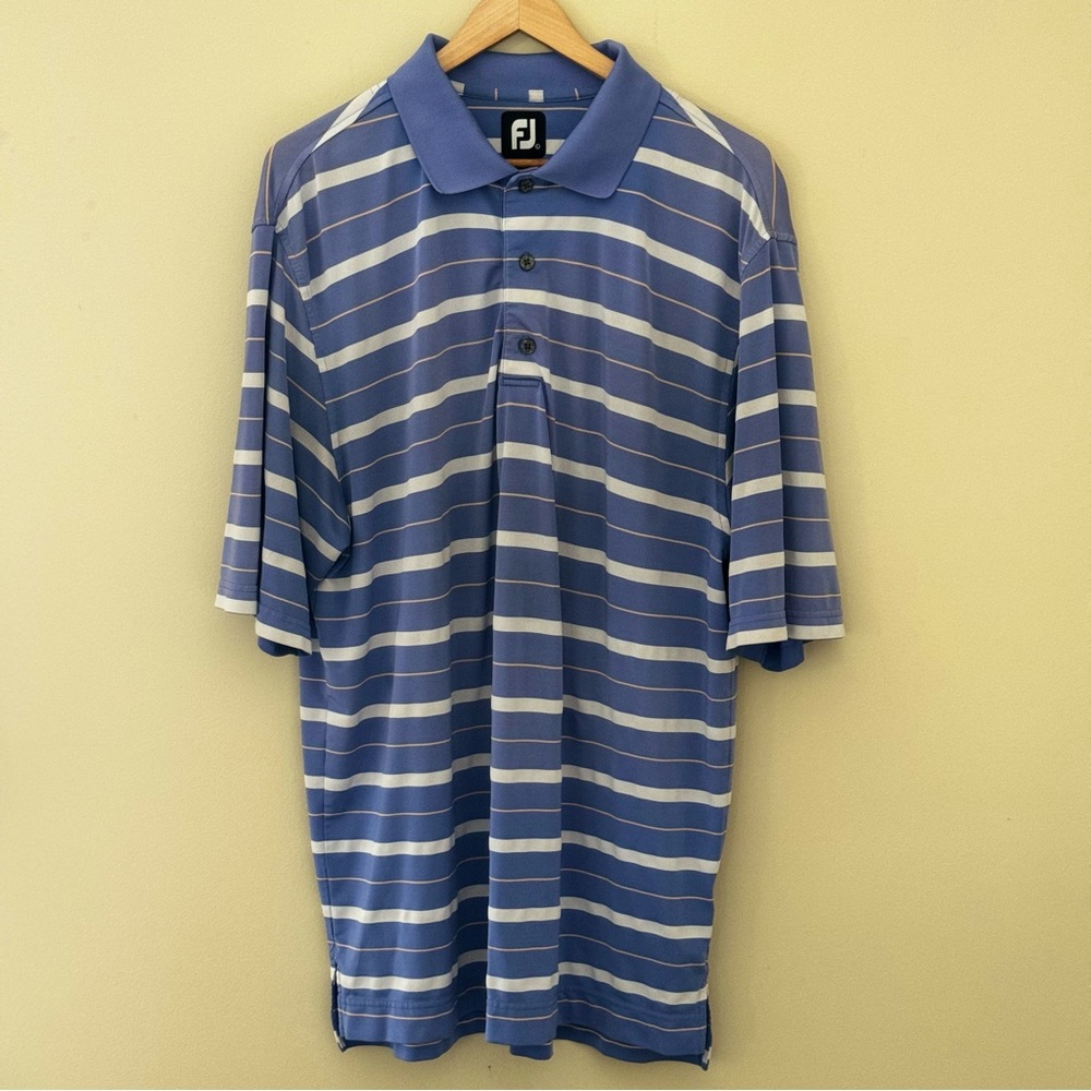 FootJoy Men’s Striped Golf Polo Shirt Size Large